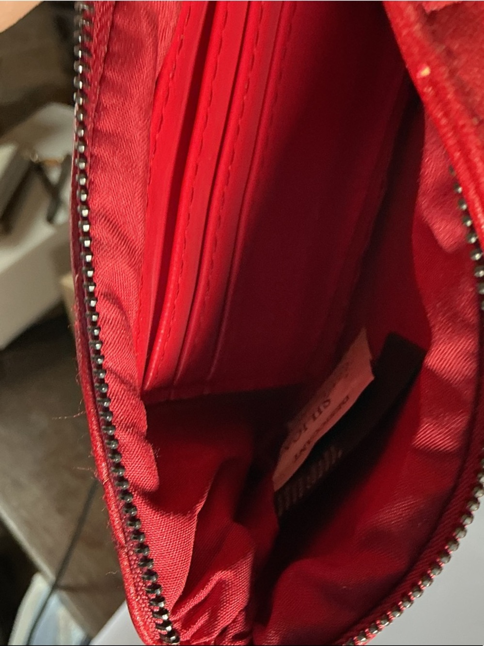 Badgley Mischka Red Quilted Wristlet Wallet Vegan Leather NWT - Picture 5 of 8